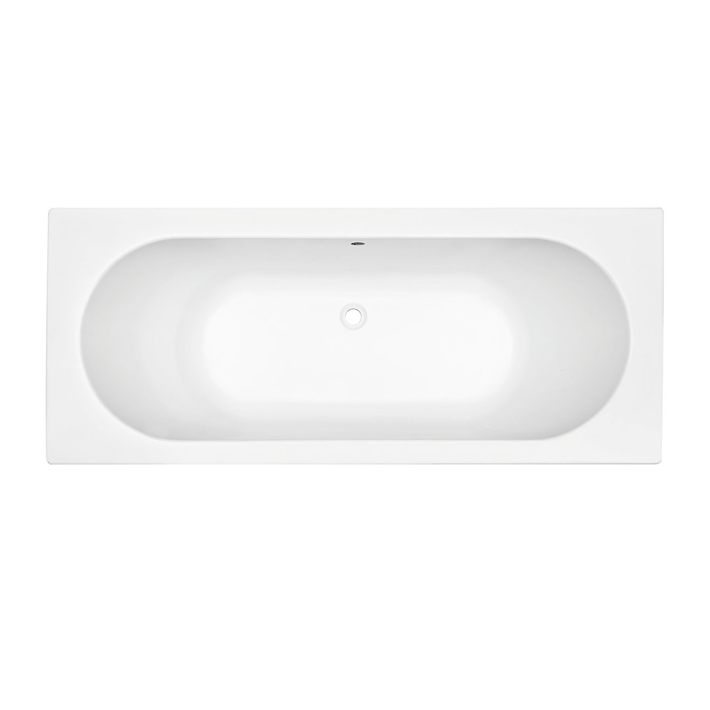 Wiesbaden Portus RD Inbouw Duo Ligbad Acryl Glans Wit 170cm